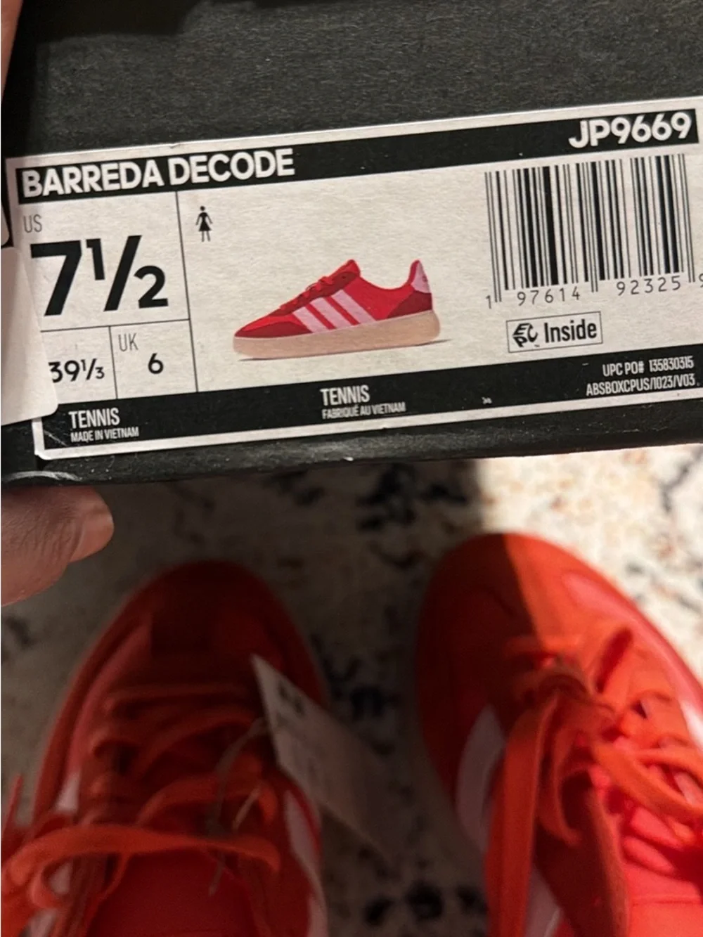Adidas Barreda Decode Orange Pink Sneakers NWT